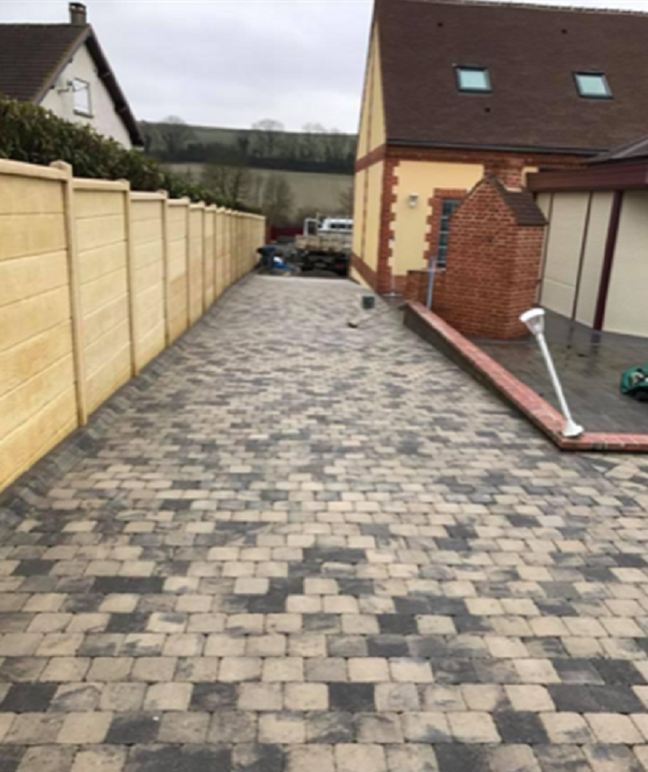 Allée en pavés
