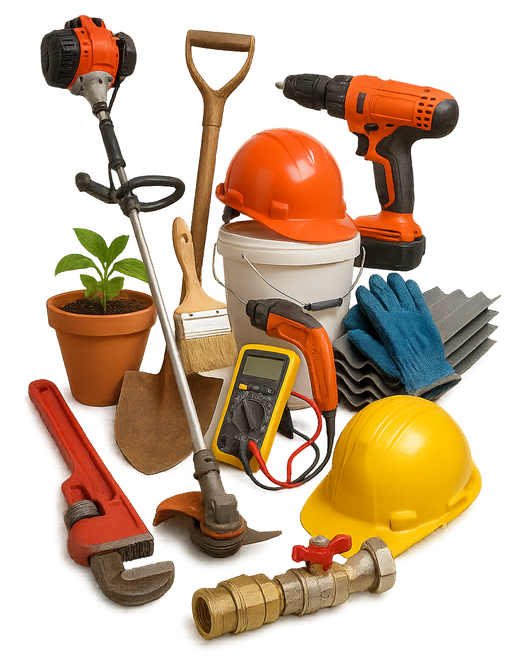 Un ensemble d'outils comprenant un casque et une perceuse