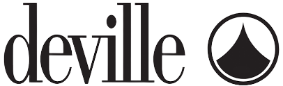 Logo Deville en noir avec une icône circulaire en forme de voilier