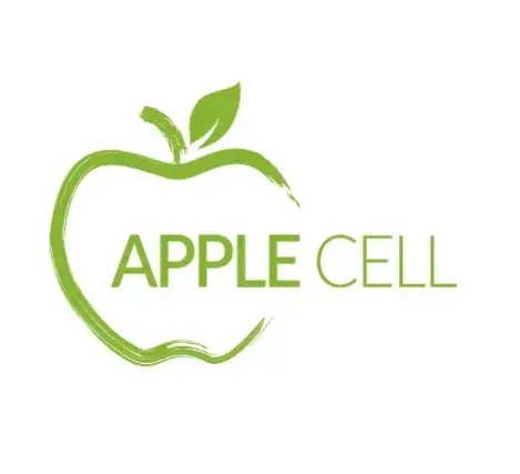 Una manzana verde con las palabras