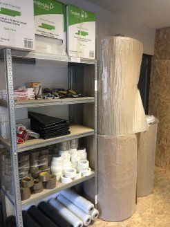 Stockage de fournitures d'emballage