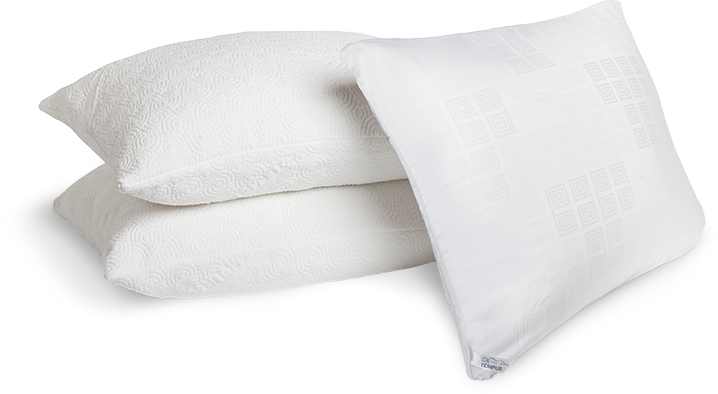 Trois oreillers blanc