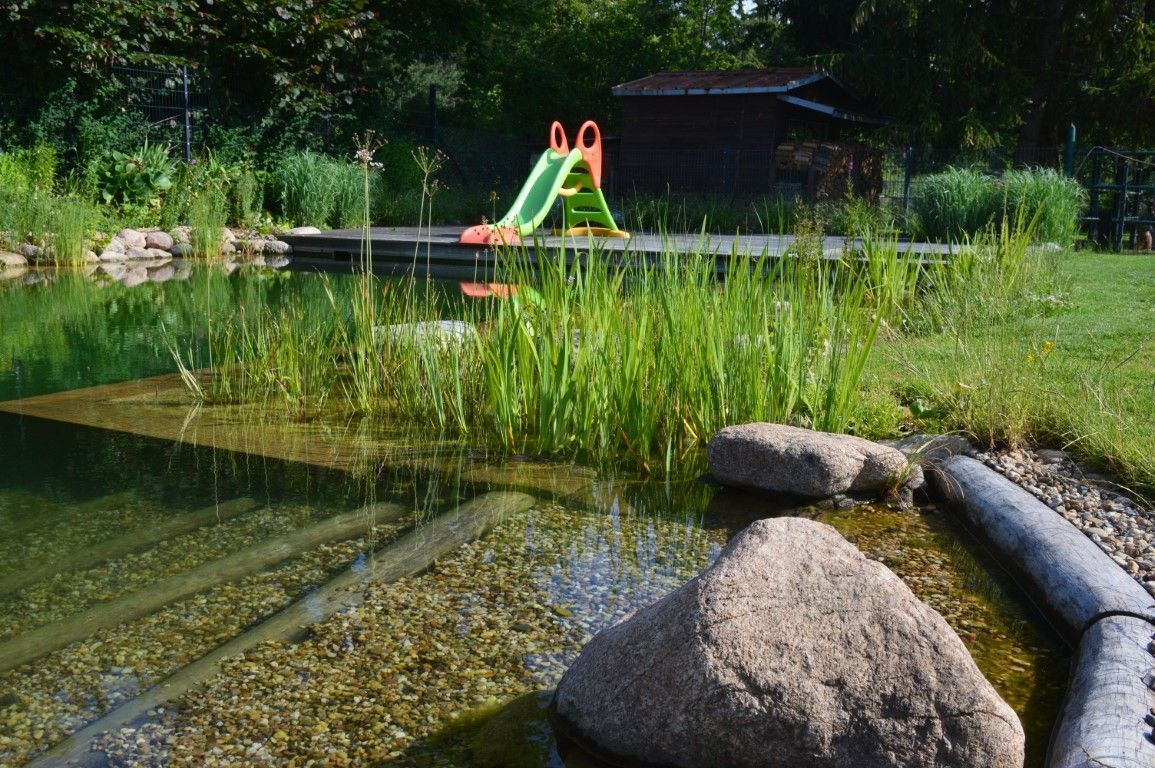 Schwimmteich in einem Garten