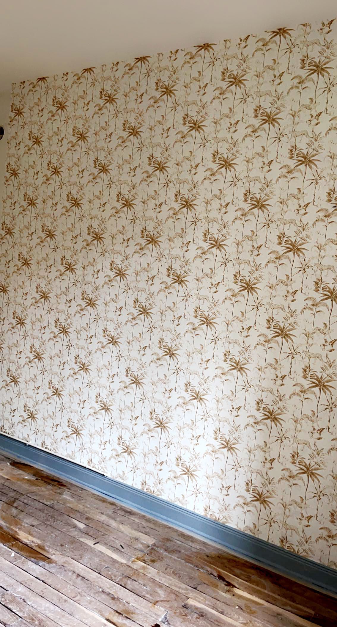 Papier peint avec motifs de palmiers