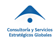 Logo azul de MP Corporaci&oacute;n Psicol&oacute;gica Especializada con tri&aacute;ngulo y punto central sobre fondo blanco