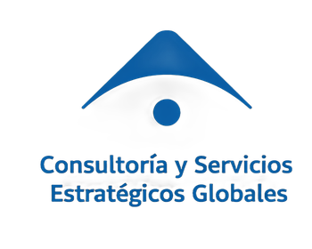 Logo azul de MP Corporaci&oacute;n Psicol&oacute;gica Especializada con tri&aacute;ngulo y punto central sobre fondo blanco