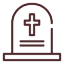 Icon Grabstein mit Kreuz