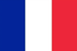 Drapeau tricolore français à bandes verticales bleue, blanche et rouge
