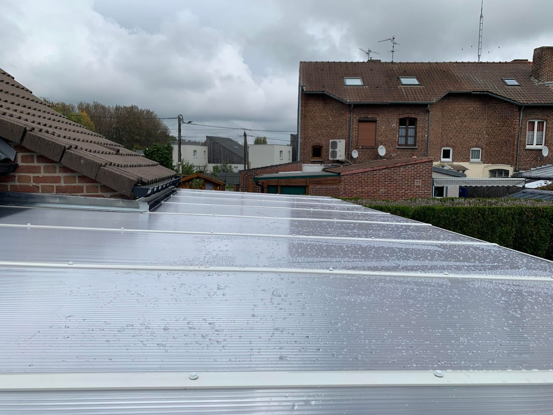 Toiture en construction.