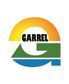 Ein Logo für einen Ort namens Garrel mit einem Regenbogen in der Mitte.
