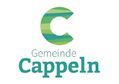 Das Logo der Gemeinde Cappeln ist ein grün-blau gestreifter Buchstabe C.