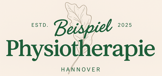 Ein Logo für Springer Physiotherapie mit einem Blatt auf weißem Hintergrund.