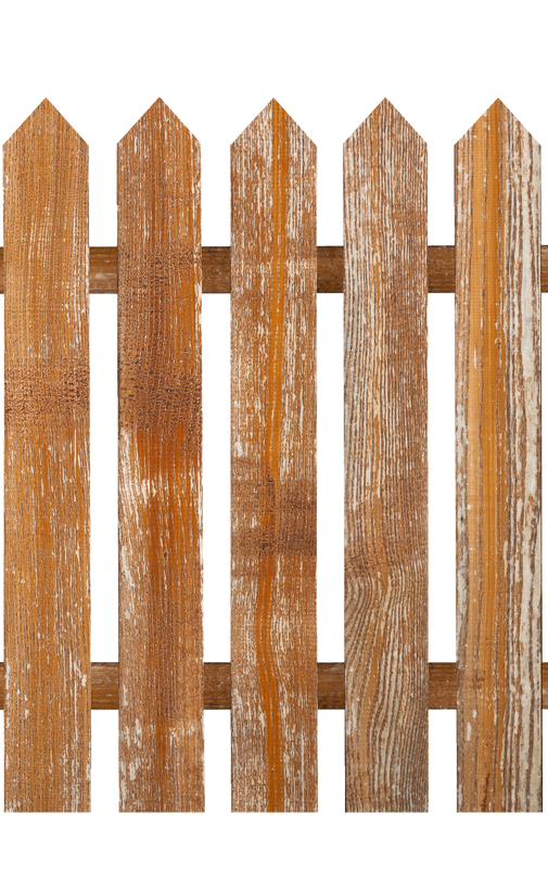 Une clôture en bois vertical de style traditionnel.