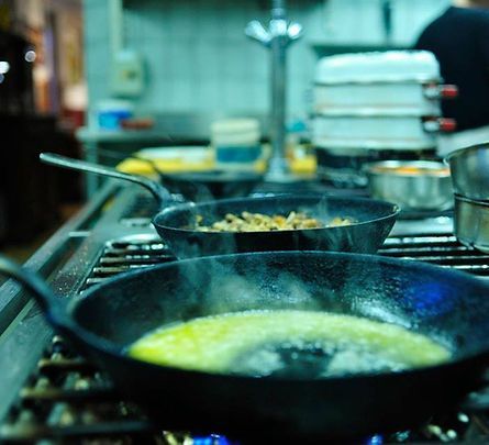 La cuisine de l'Auberge de Choully