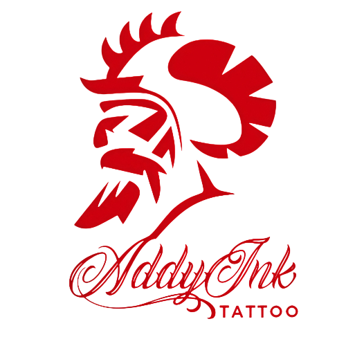 Logotipo rojo con un casco espartano estilizado y el texto 