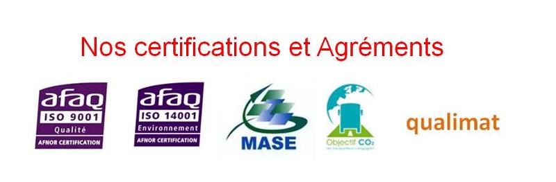 Certifications et Agréments
