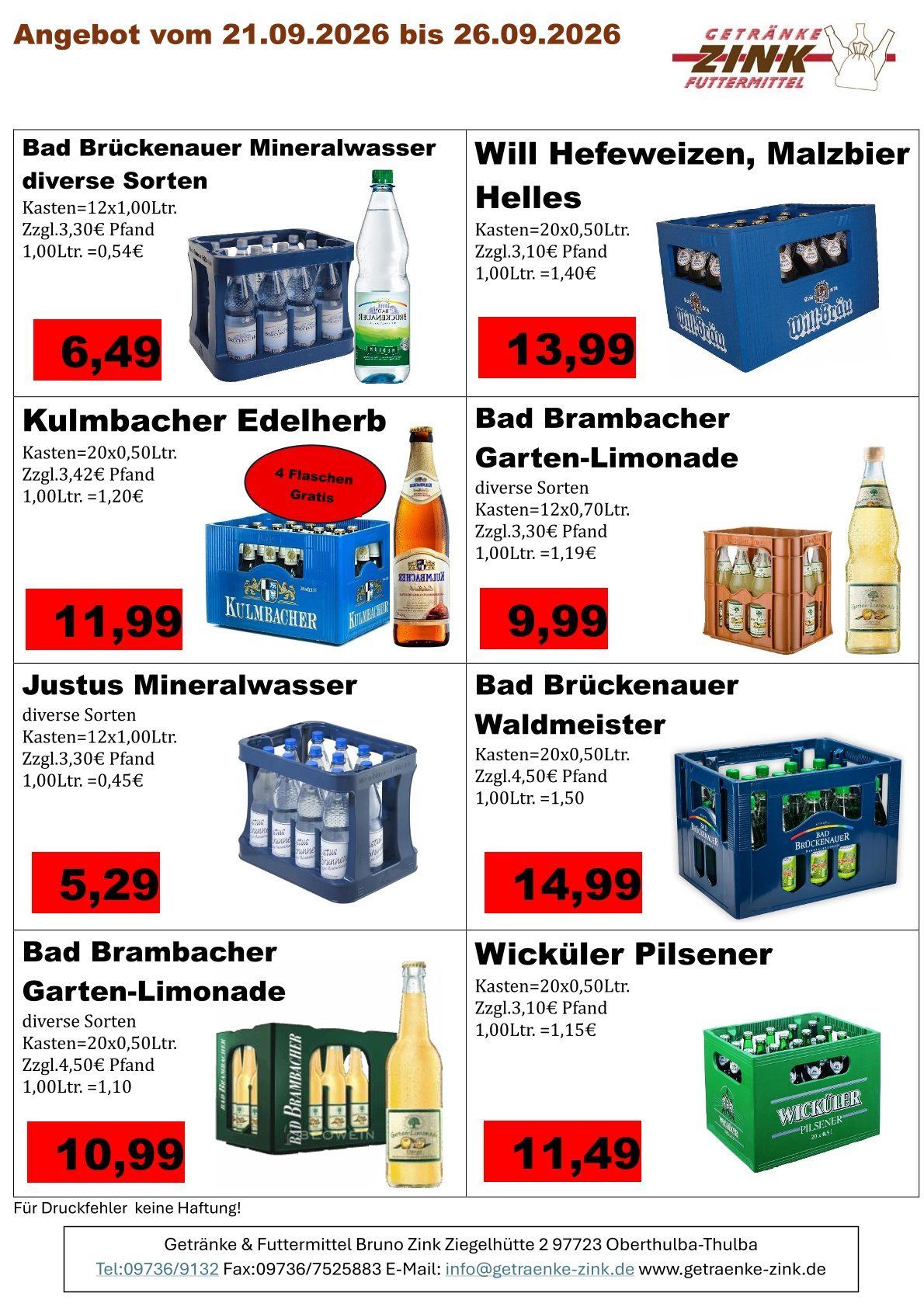 Angebote vom 21.09-26.09.2026