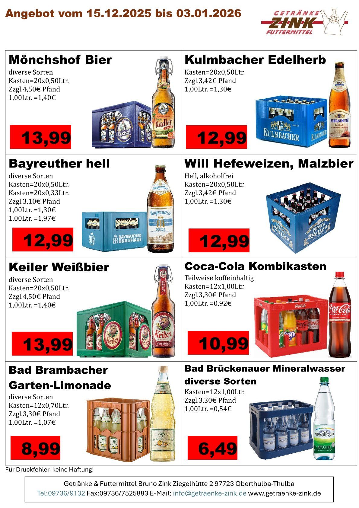 Angebote von Getränke Zink