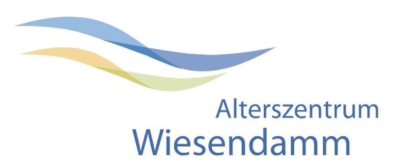 Ein Logo für das Alterszentrum weisendamm mit einer Welle in der Mitte