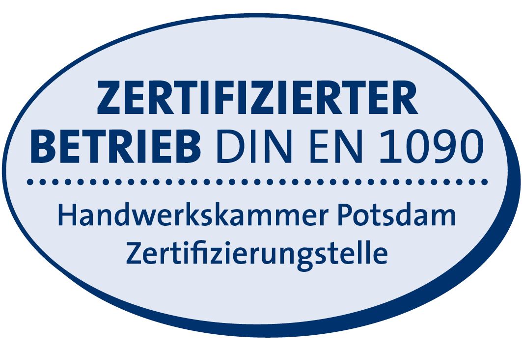 Logo Handwerkskammer Potsdam
Zertifizierter Betrieb DIN EN 1090