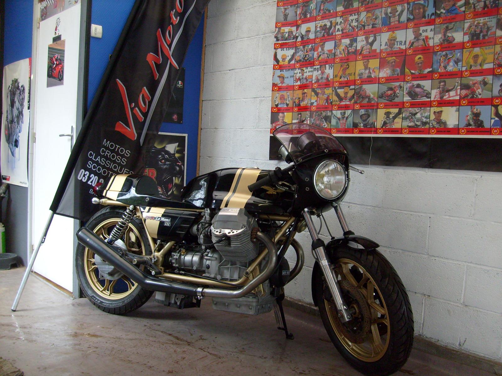 Ancienne Moto Guzzi remise à neuf