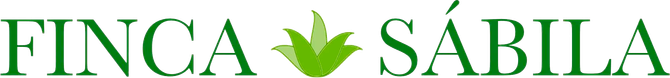 Logotipo verde: “FINCA SÁBILA” con un icono de planta de aloe vera estilizada.