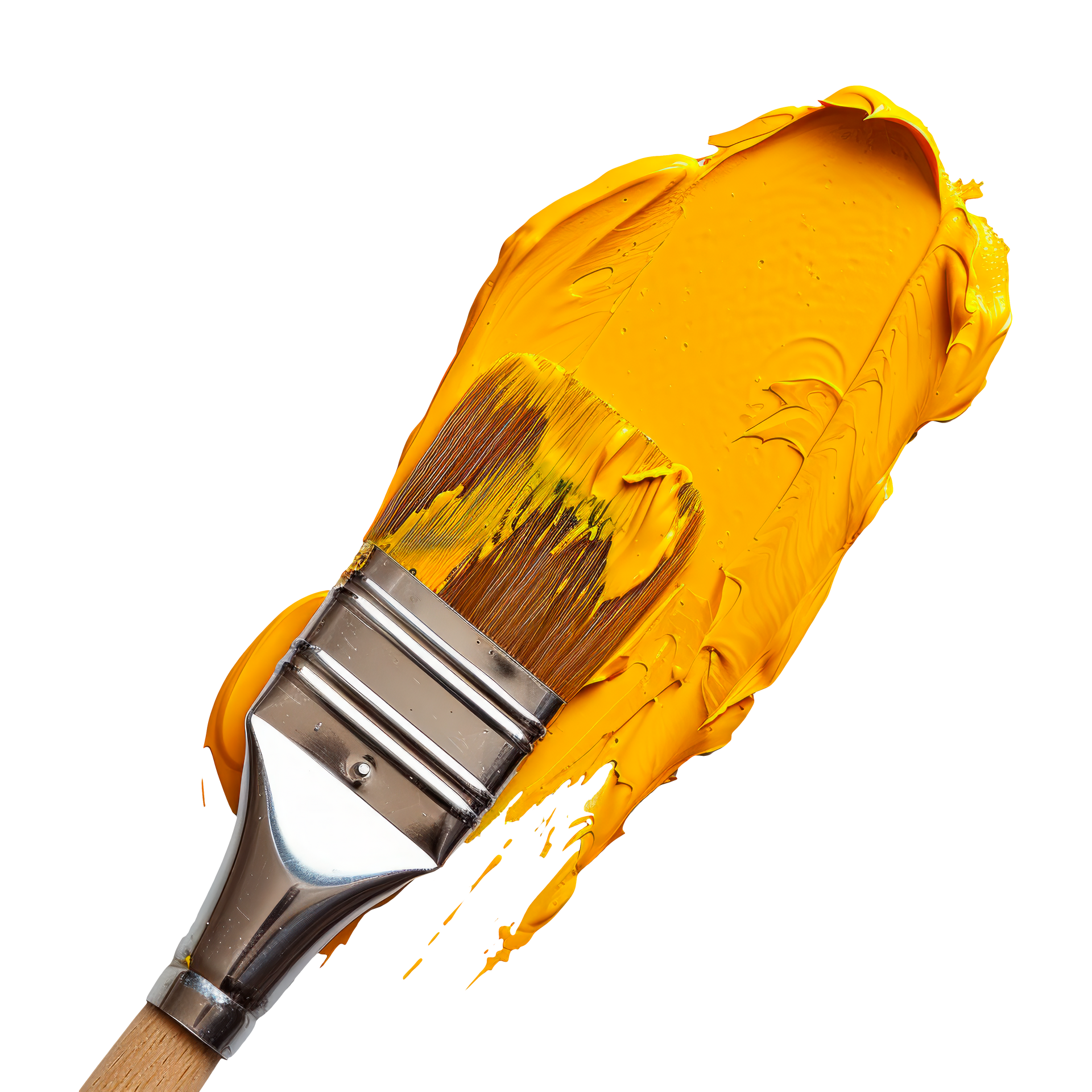 De la peinture de couleur jaune