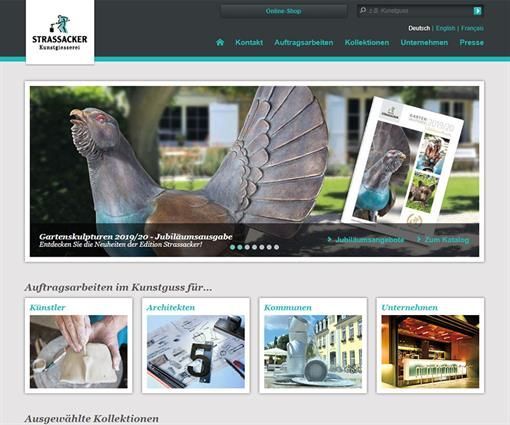 Strassacker Kunstgießerei Screenshot Homepage