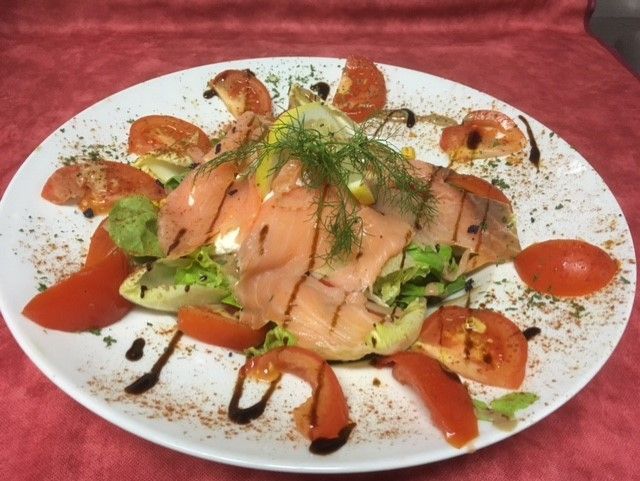 Millefeuille de saumon fumé