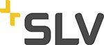 Logo für SLV mit einem gelb-weißen Pluszeichen auf der linken Seite.