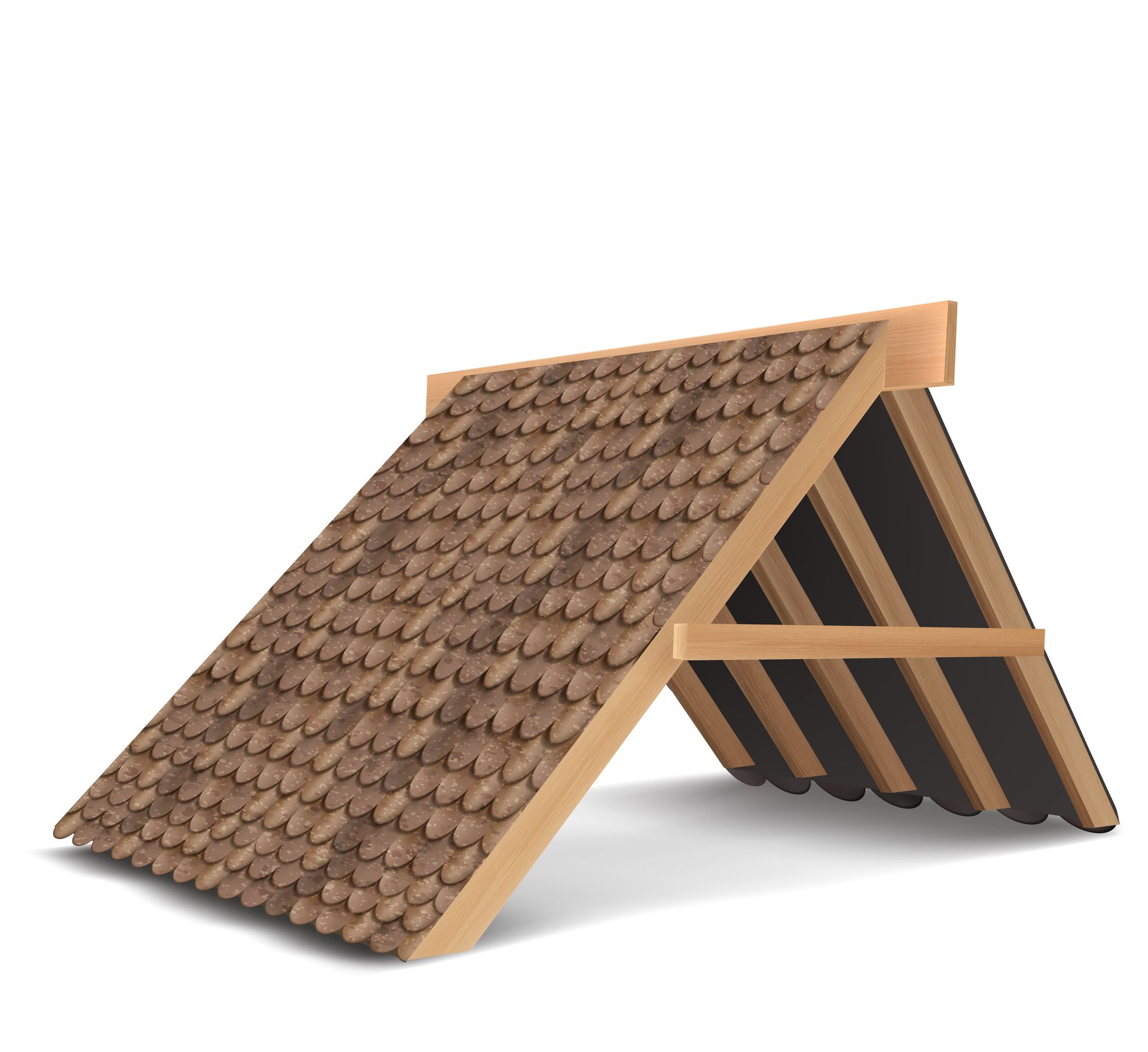 Illustration d'une toiture avec des tuiles sales