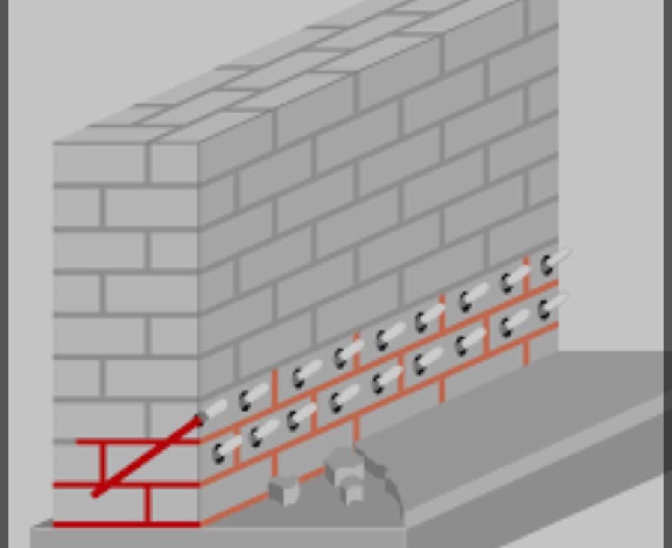 Rissverpressung /Horizontalsperre