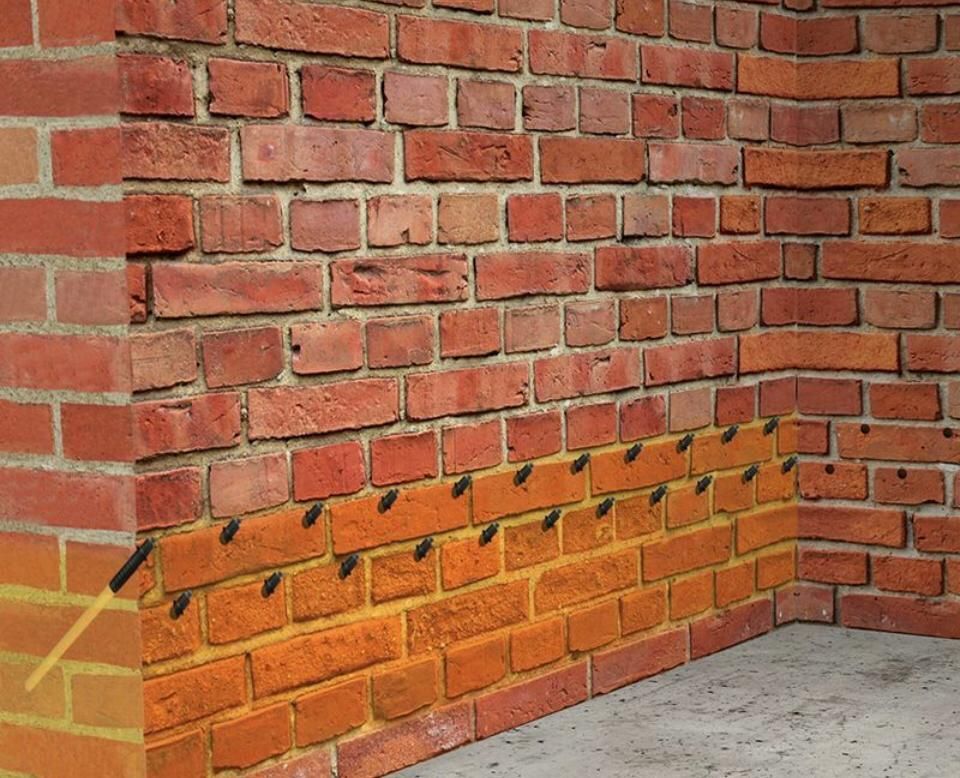 Rissverpressung /Horizontalsperre