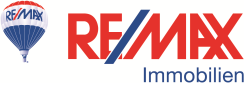 Ein Remax-Logo mit einem Heißluftballon in der Mitte