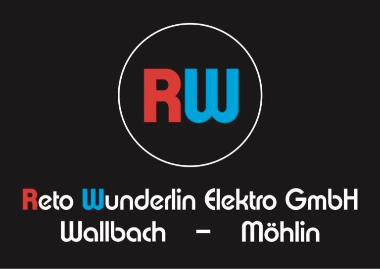 Ein Logo für eine Firma namens Reto Wunderlin Elektro GmbH