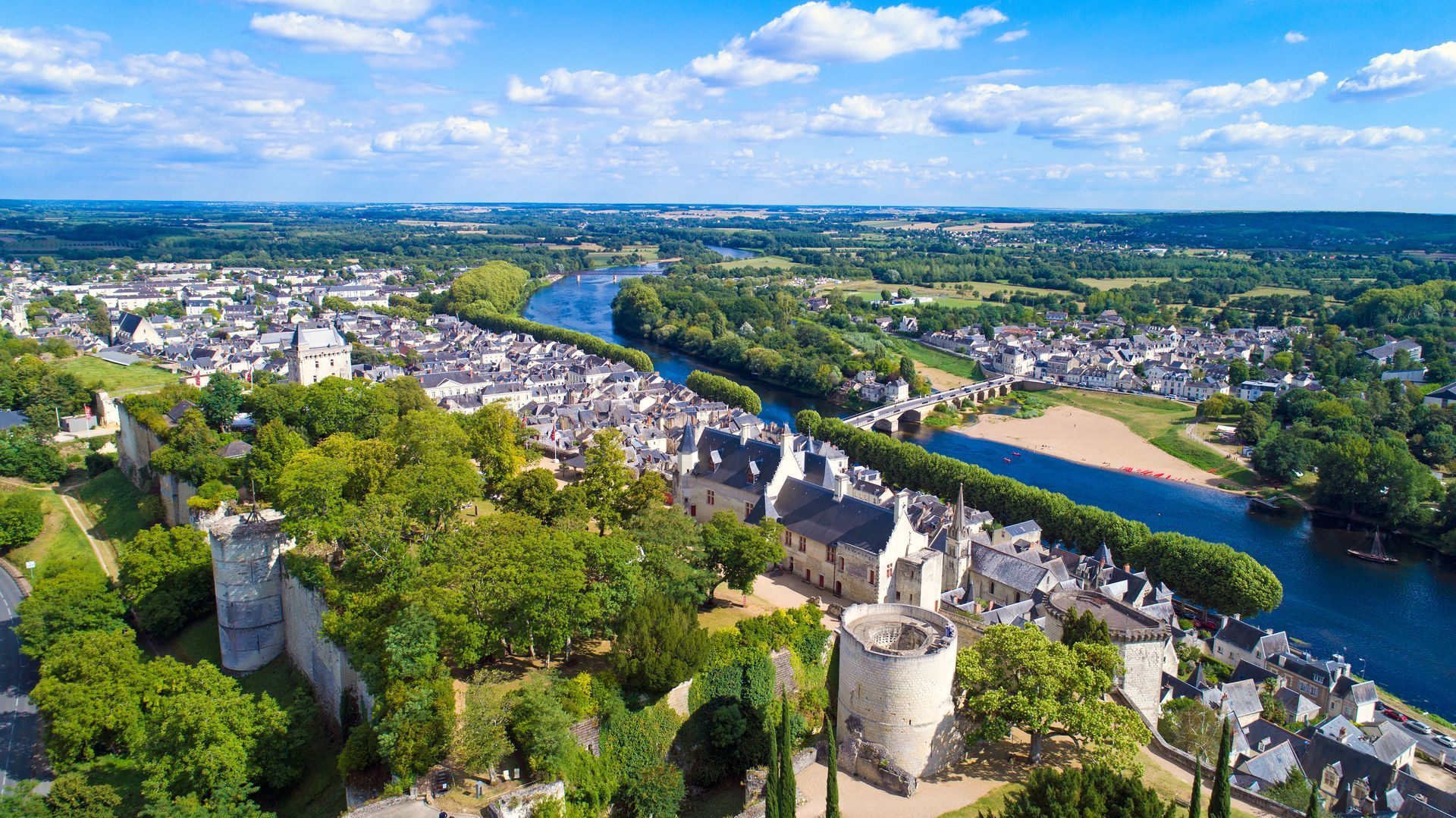 Une vue de la ville de Chinon