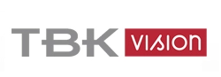 Se muestra un logotipo de tbk vision sobre un fondo blanco.