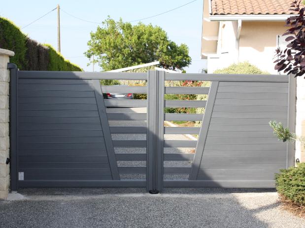 Portail aluminium à Saint-Quentin près de Laon dans l'Aisne