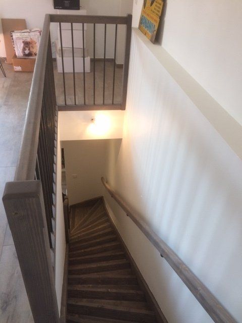 Escalier bois et garde-corps