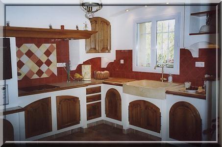 Façades de cuisine en noyer massif