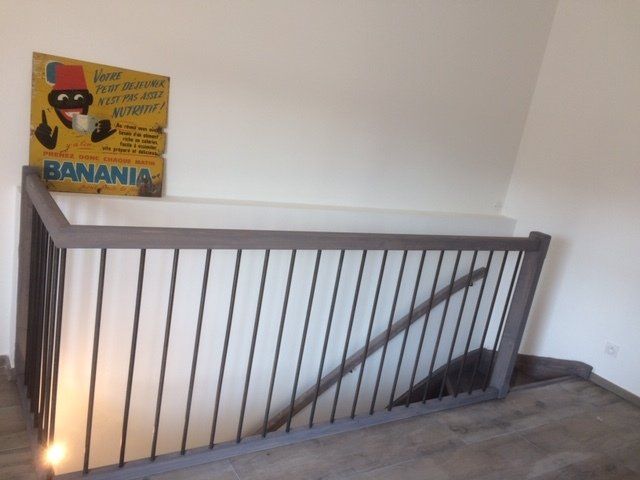 Garde-corps bois et métal