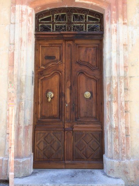 Restauration de porte d'entrée et panneaux en parquet de Versaille