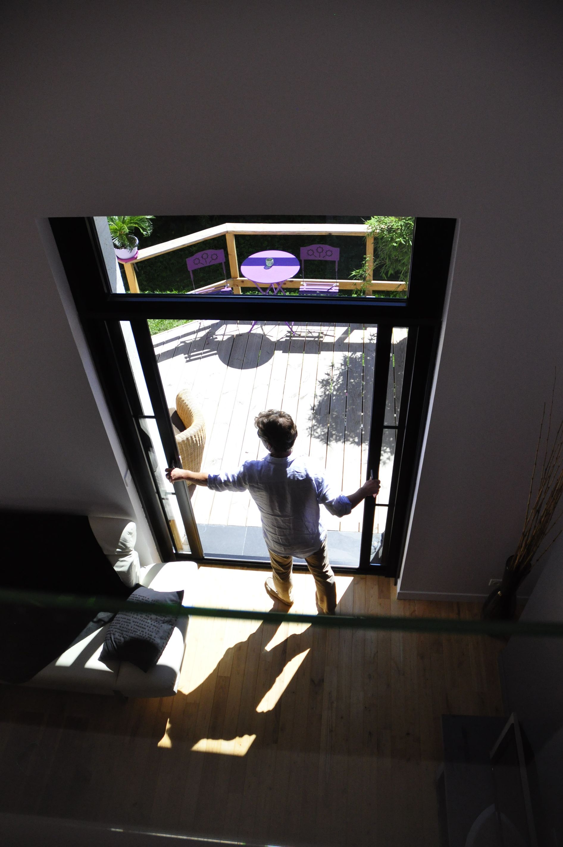 Ouverture de la maison sur la terrasse