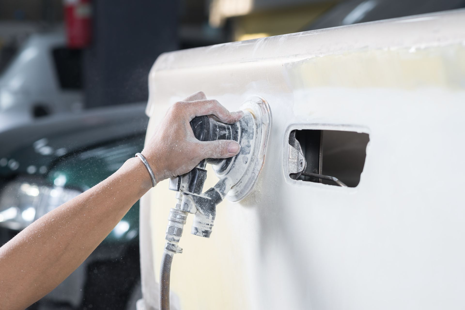 Une partie de la carrosserie d'un camion