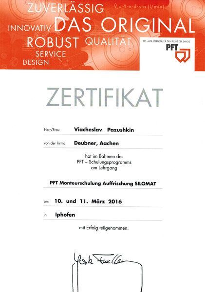 Ein rot-weißes Zertifikat mit der Aufschrift „Zertifikat“