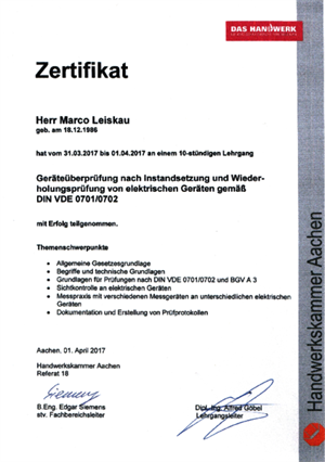 Ein Zertifikat mit der Aufschrift „Zertifikat“