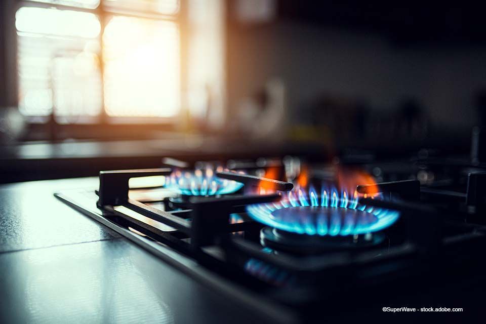 Gasherd vom mit Gas vom Flüssiggasvertrieb Nestler