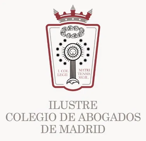 El logotipo del Colegio de Abogados de Madrid (ICAM) con su escudo y el texto 