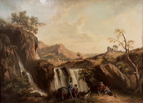 Paysage imaginaire avec chasseur