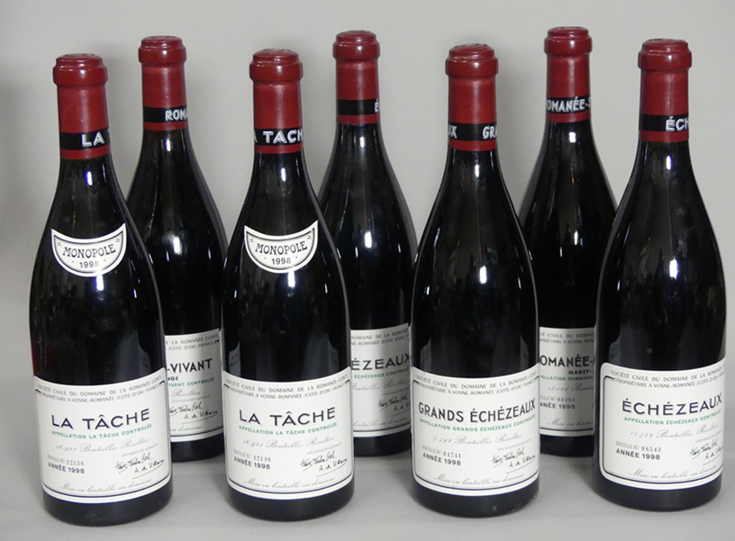 Bouteilles de vins Domaine de la Romanée Conti